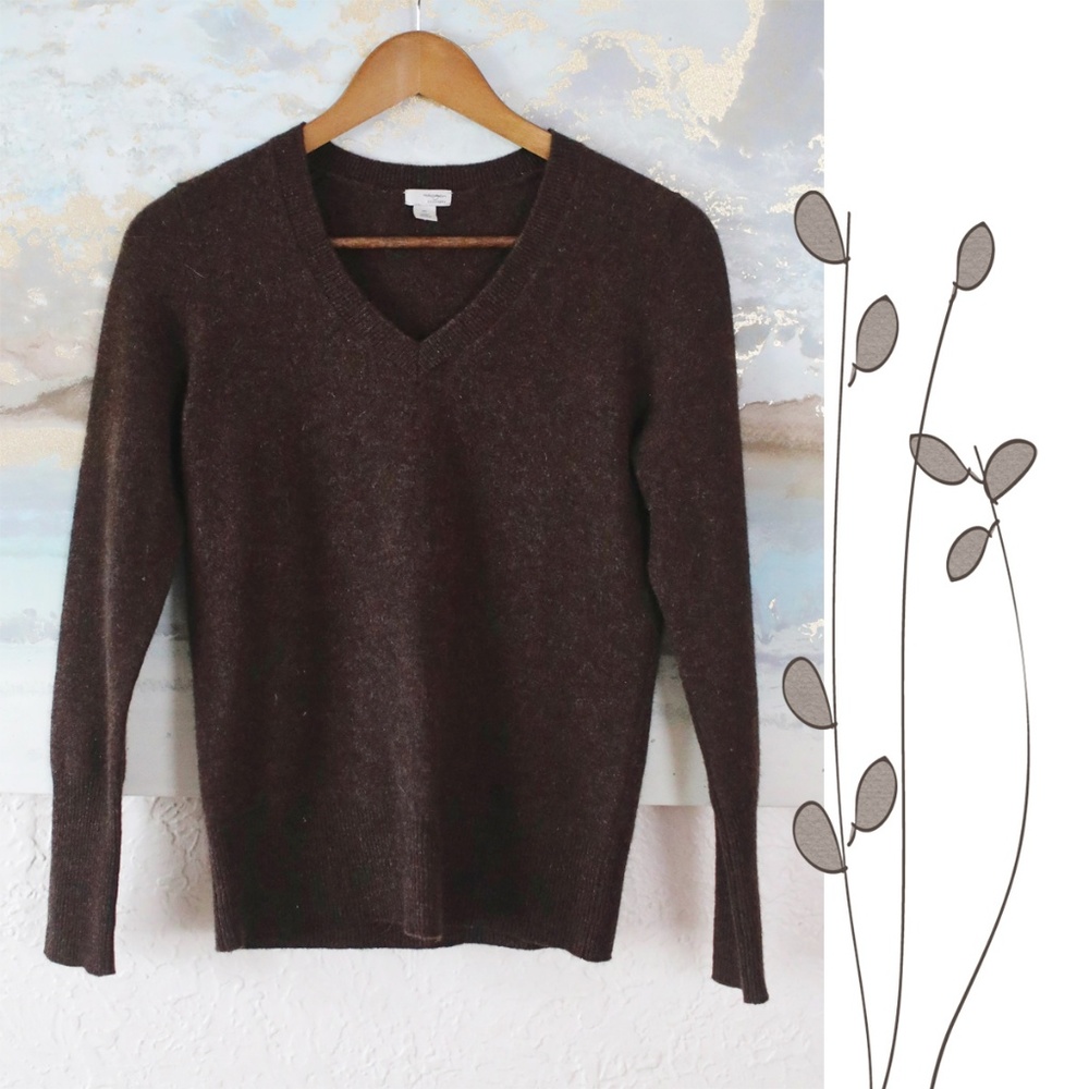 Halogen cashmere chocolate brown sweater